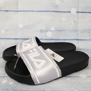 New Fila Mens Slides, Sz. 8 gray and black,